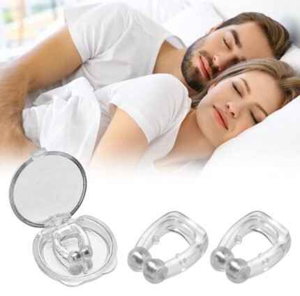Pack Of 2 - White Silicone Nose Clip Anti Snoring Device