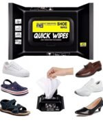 White Disposal Natural Sneakers & Shoe Cleaning Wipes 1 Pack Of 80 Wipes Pack Of 3
